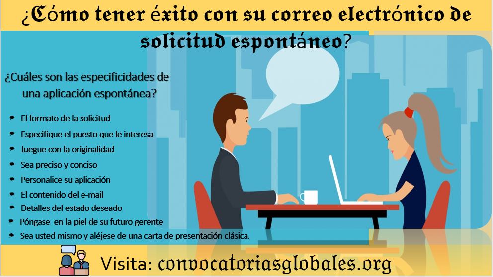 Como tener exito con su correo electronico de solicitud espontaneo.